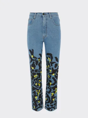 High Waisted Organic & Recycled Mushroom Wood Blue Jeans