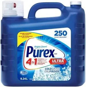 Purex 4-in-1 Ultra Concentrated Laundry Detergent For All Machine Types 250 Loads, 9.24L (Cold Water)